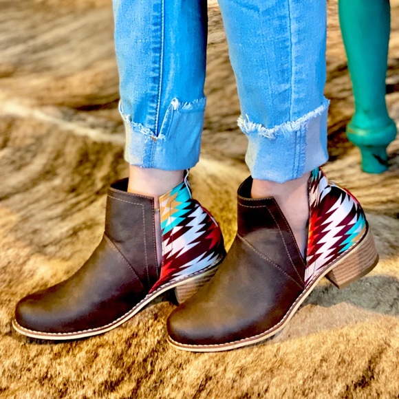 Leather Aztec Booties - Picture 9 of 10
